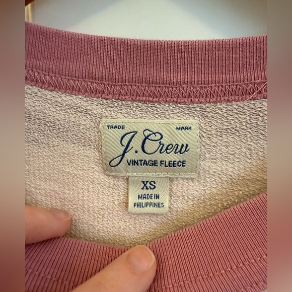 J.Crew Vintage cotton terry relaxed-fit pullover in rugby stripe size XS - Picture 11 of 11